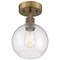 Access Lighting Port Nine Burgundy, Burgundy LED SemiFlush, Antique Brushed Brass Finish, Seeded Glass 63148LEDDLP-ABB/SDG - alternate 3